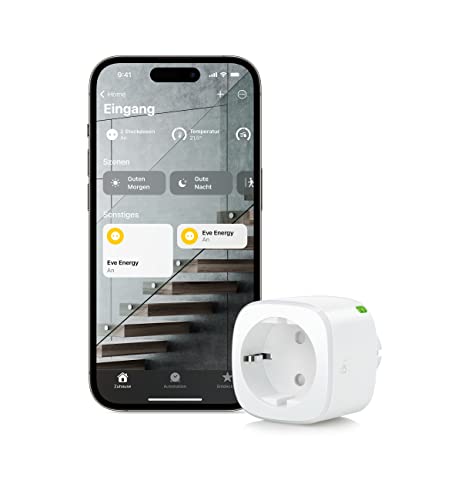 Eve Energy Matter Thread Smart Plug mit Verbrauchsmessung für Apple Home und Home Assistant
