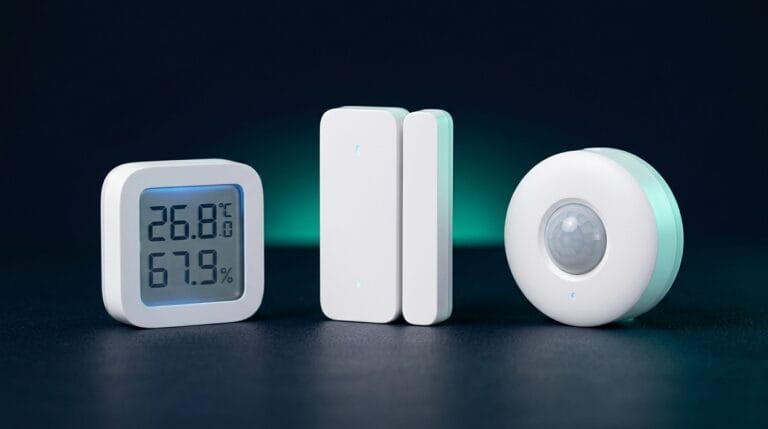 Aqara Zigbee-Sensoren (Temperatur, Türkontakt, Bewegungsmelder) mit Home Assistant Dashboard